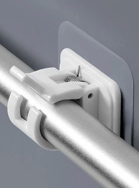 帘杆挂钩窗帘杆夹固定器免打孔墙上固定粘胶横杆夹子门帘伸缩杆夹