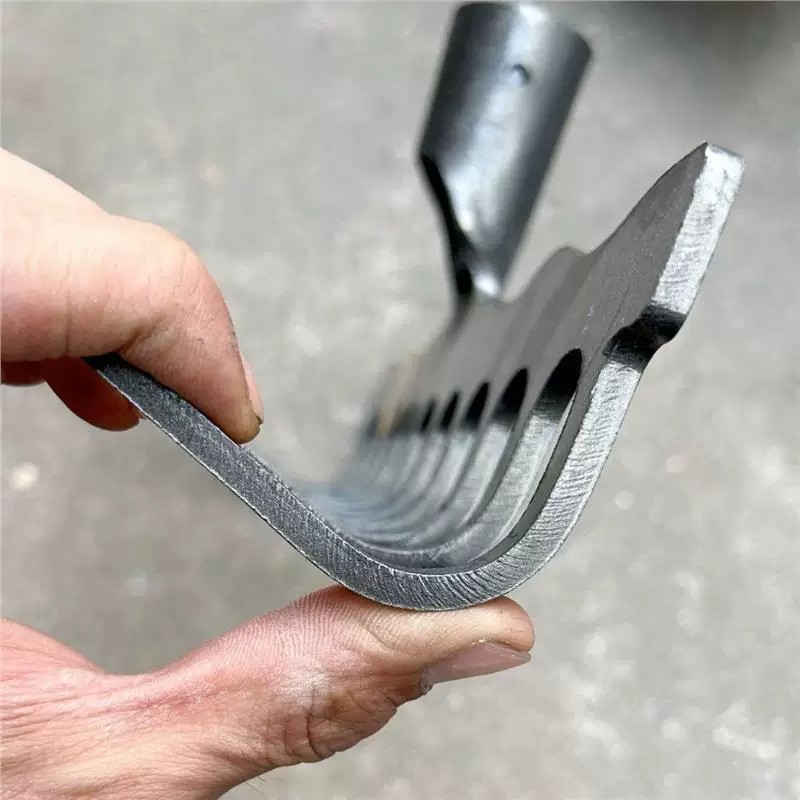 锰钢超厚九齿钉耙农用农具多齿铁耙子多功能翻地耙子搂草松土平地图片