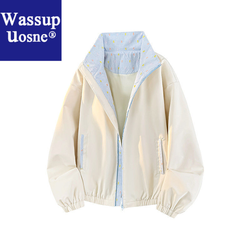 Wassup Uosne春秋外套夹克休闲潮流秋季夏季薄款工装美式男款工装