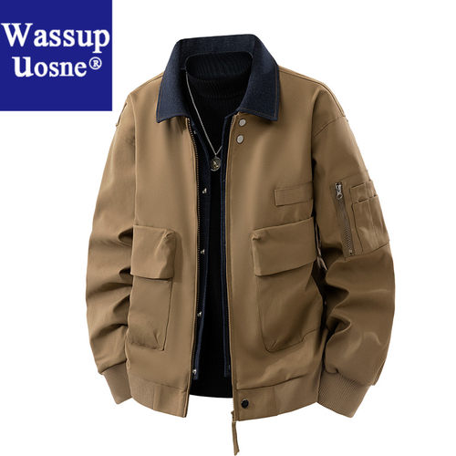 Wassup Uosne外套男士男装夹克休闲潮流工装秋季ma1美式男款工装