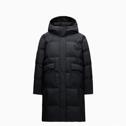 安踏正品女装2024冬季新款中长羽绒服保暖连帽运动风衣162518902