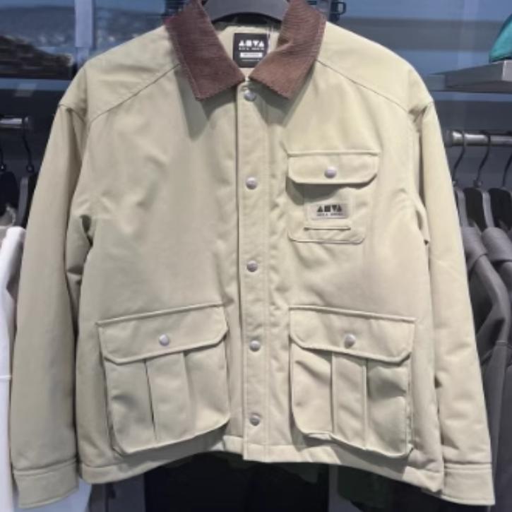 安踏正品男装2024冬新款休闲宽松潮流立领保暖工装棉服152448812图片