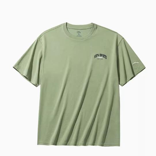 安踏正品t恤衫男2024夏新款时尚冰肤圆领潮冰丝针织短袖152438111
