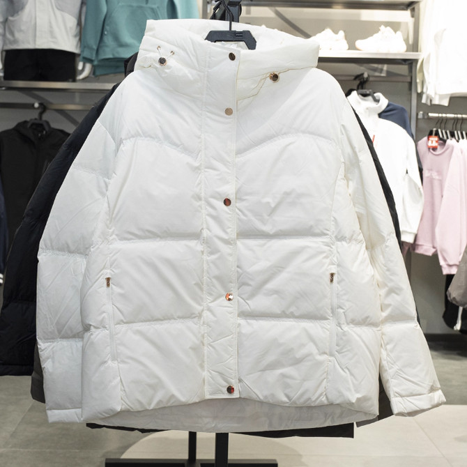 安踏正品保暖女装2025冬新款综训连帽防泼水运动羽绒服162547935