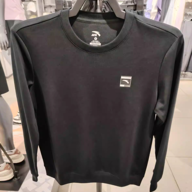 安踏正品男套头衫卫衣2025秋新款圆领时尚潮长袖针织衫152547707