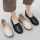 妈妈鞋 春秋款 平底防滑牛筋软底软面女鞋 舒适中老年单鞋 真皮软皮鞋