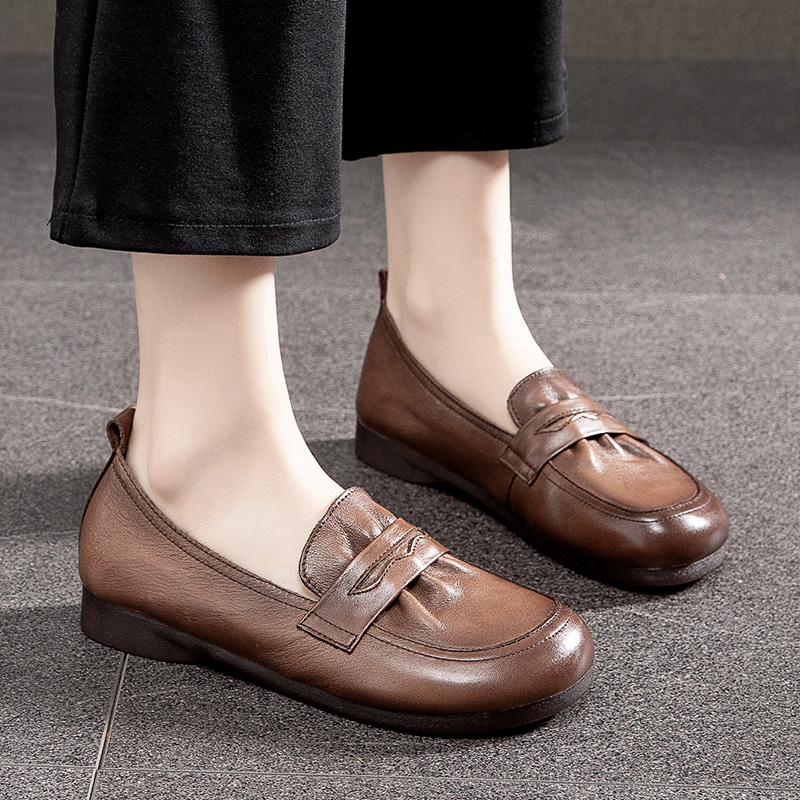 防滑牛筋软底复古风春秋款妈妈鞋