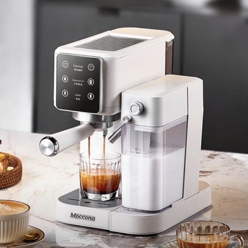 摩可纳意式半自动咖啡机奶泡机