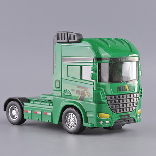 儿童惯性卡车头仿真运输车货柜车平板拖车模型男孩工程车玩具车