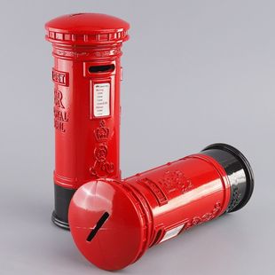 中国邮政邮筒存钱罐玩具模型金属工艺品摆件合金创意礼物