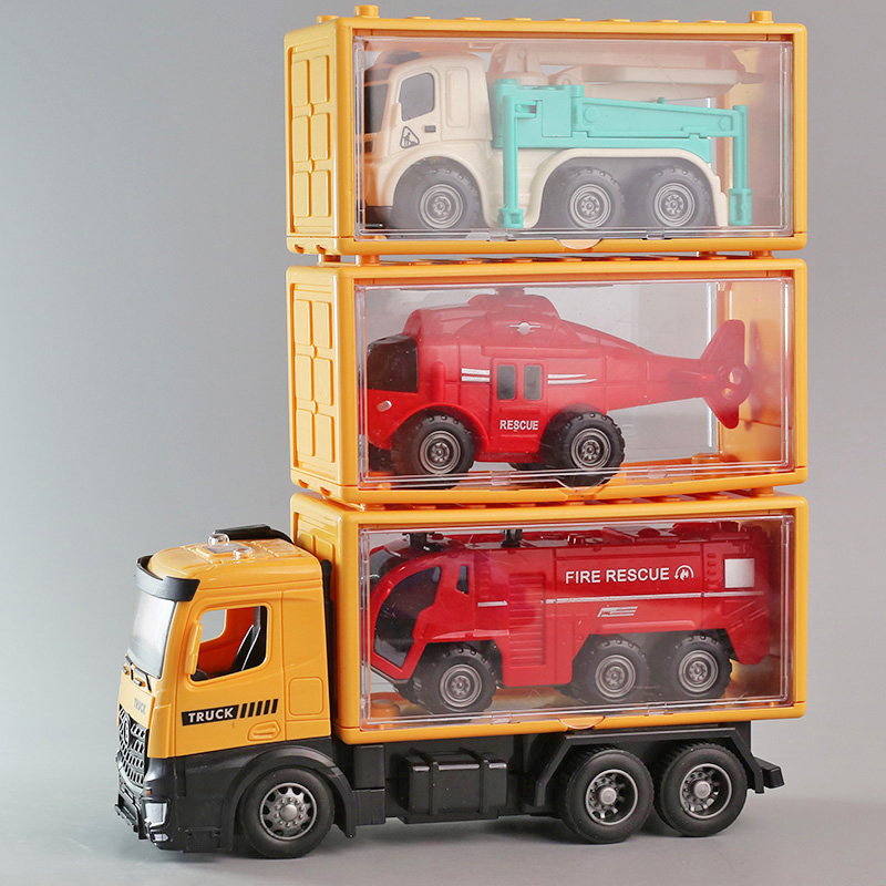 儿童集装箱运输车惯性大卡车