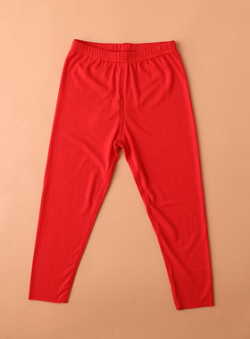 儿童本命年红色秋裤男童女童随心裁薄款睡裤宝宝过年衬裤打底裤