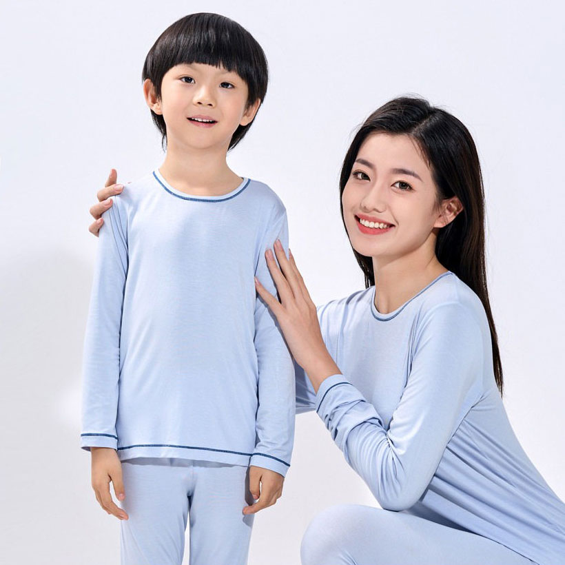儿童秋衣秋裤套装亲子款成人可穿夏天薄款透气空调服家居服睡衣