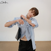 将春日掩不住 COLN假两件长袖 衬衫 层叠浪漫穿在身上又随意搭配