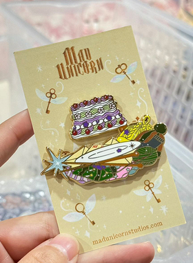 哈利波特同人周边 madunicorn太太徽章 多比蛋糕马克西姆夫人魔杖