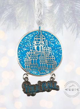 哈利波特周边 城堡圣诞舞会挂件透明薄款蓝色 Yuleball现货