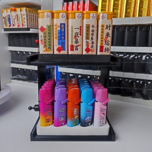 商超便利店一次性打火机展示架摆件2层