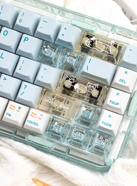 PC透明键帽原厂高度PBT五面热升华键盘键帽迈从磁轴68 F99F87