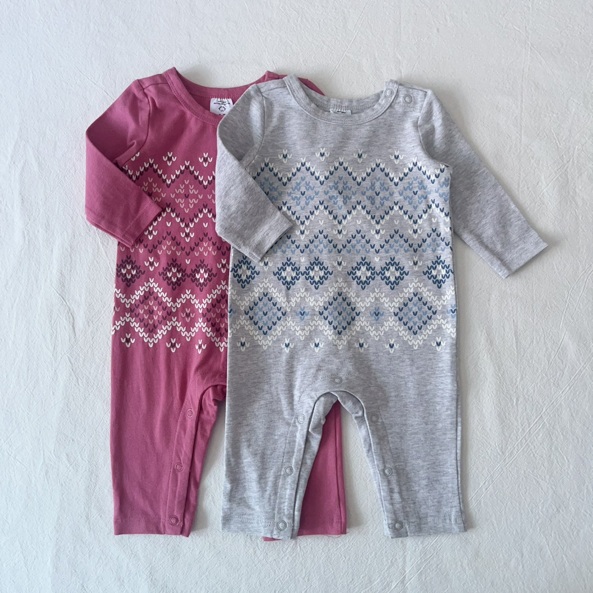 0-18M/澳洲cottonon新生婴儿长袖连体衣男女宝宝INS满月百日长爬