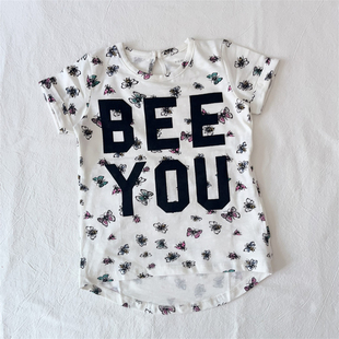 半截袖 80码 T恤原单婴儿周岁个性 短袖 上衣 丹麦nameit女宝宝夏季