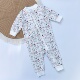 86外贸新生婴儿春薄款 拉链长爬女宝宝公主满月百日碎花连体衣