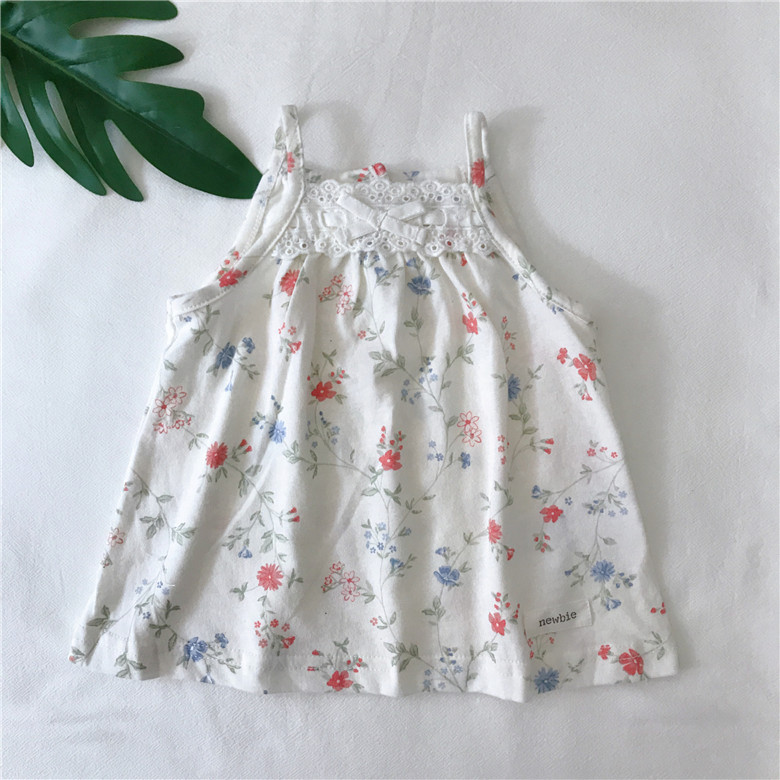 外贸婴儿薄款吊带小童公主上衣