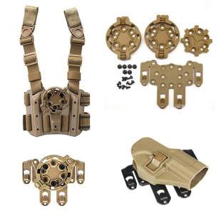 CQC沙发里兰枪套molle系快拆扣旋转挂载板战术背心腰封转接胸挂板
