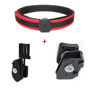 IPSC竞技战术腰带92g P1 G18 G17格洛克MST2011 1911旋转快拔枪套