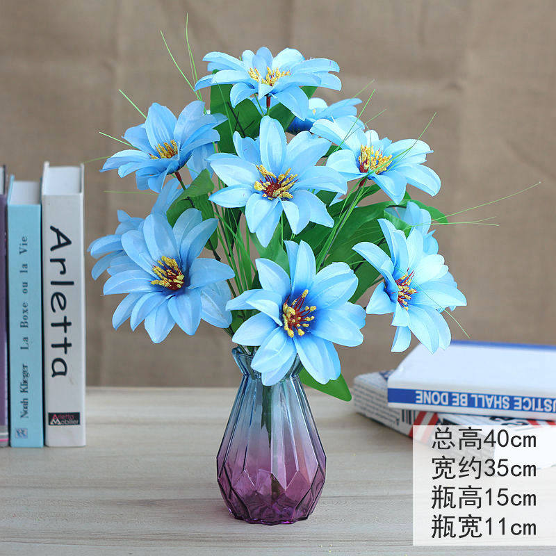 仿真花玫瑰百合假花桃花防真向日仿真花/假花
