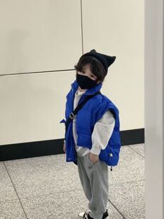 断码特价！羽绒马甲男童女童中长款加厚保暖白鸭绒外套冬季