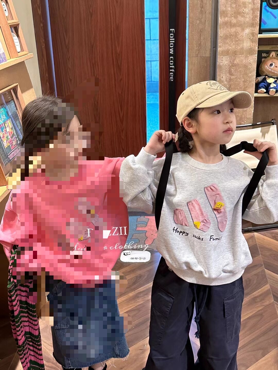 女童中长款卡通卫衣2024秋季新款韩版女宝宝印花长袖宽松上衣洋气
