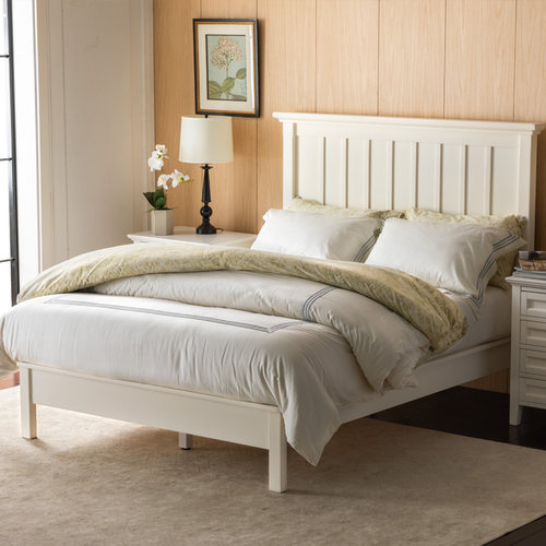 美式复古风全实木主卧室白色大床