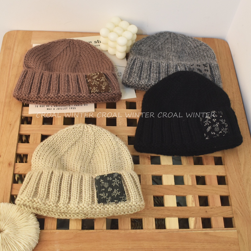 冬男女童套头针织帽宝宝