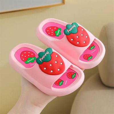 儿童拖鞋可爱草莓女童居家软底防滑室内卡通宝宝公主小孩夏季新款