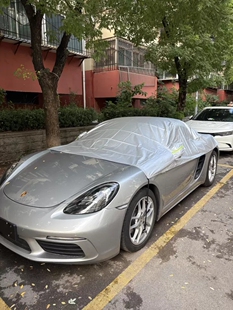 718boxster敞篷软顶车衣车罩车套半罩防晒隔热防野猫不掉毛牛津布