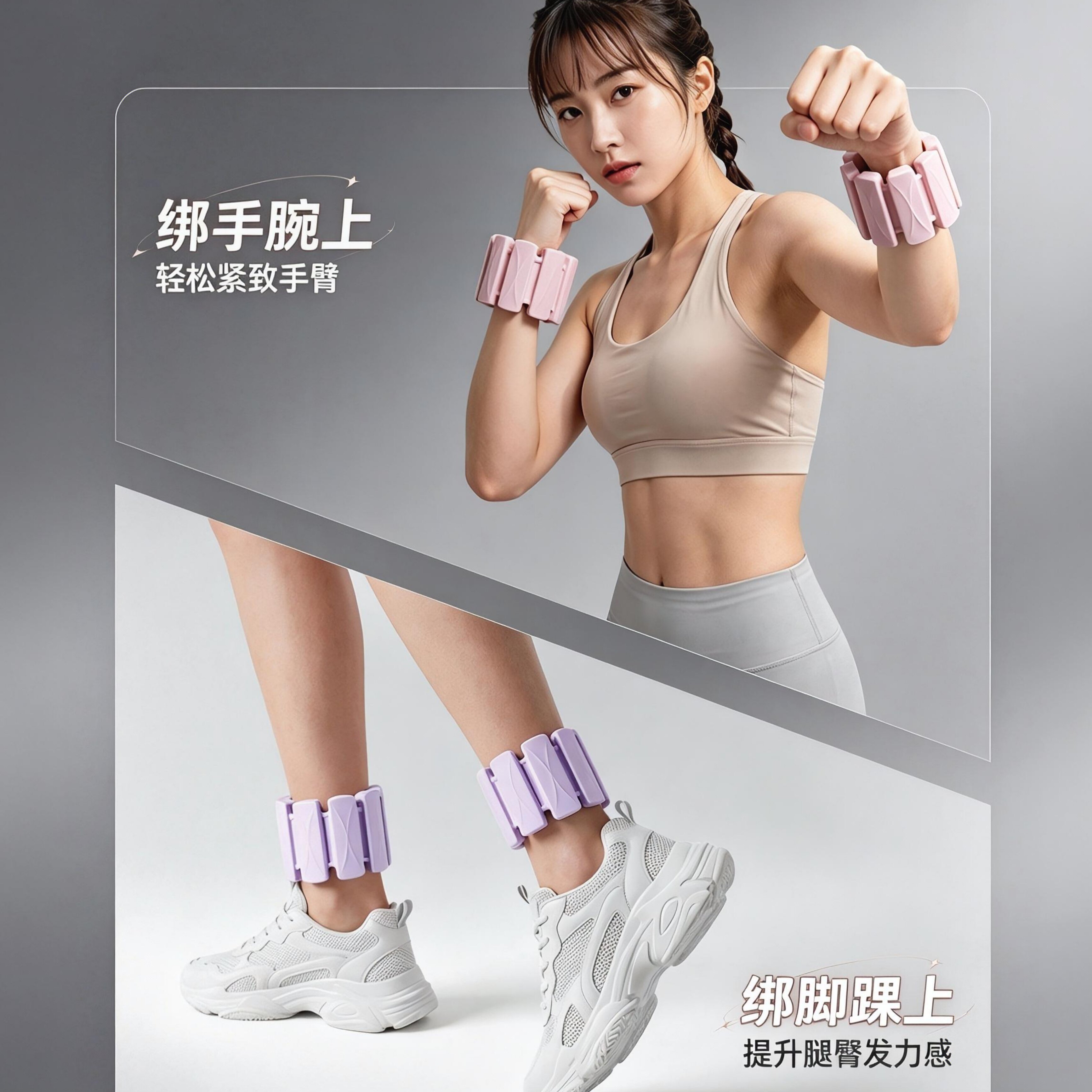 可调节健身负重手环可拆卸手臂重力训练脚环乐系手腕脚腕负重环图片