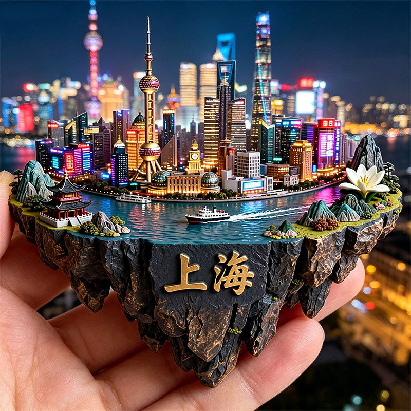 上海3D金属建筑磁力冰箱贴