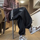 2025春装新款立体剪裁男士休闲裤时尚贴标灯芯绒束脚裤K6697-P45，男装休闲裤，电商A006