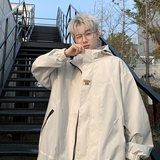 现货防水防风美式冲锋衣外套宽松大码男士连帽工装夹克JK988-P75，男装夹克，电商A006