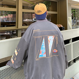 2025秋装针织面料时尚印花男士夹克外套棒球服JK836-P80，男装夹克，电商A006