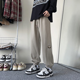 2025春装新款立体剪裁男士休闲裤时尚贴标束脚裤K6695-P45，男装休闲裤，电商A006