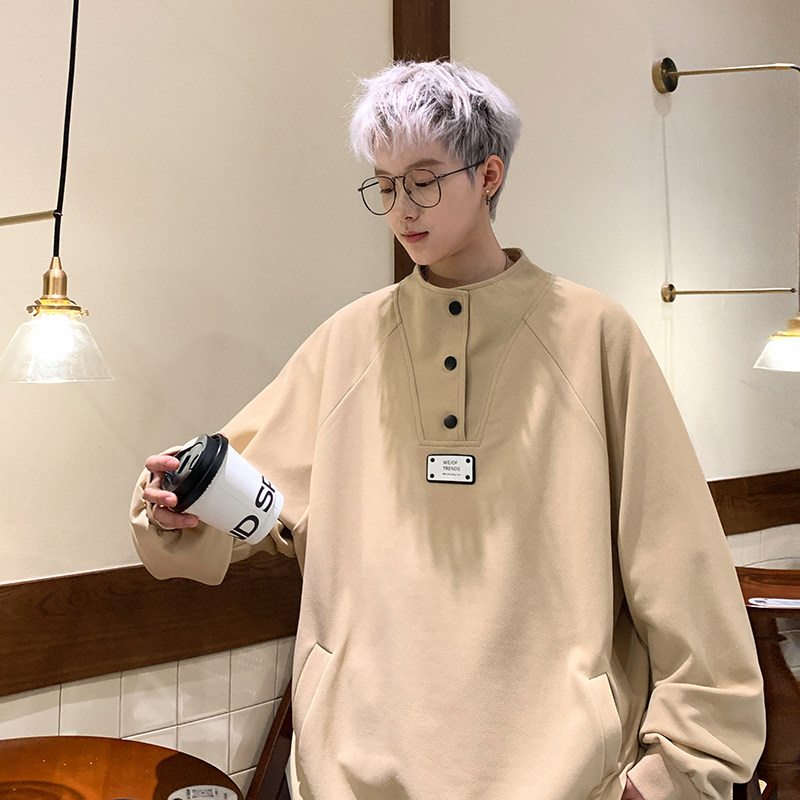 现货美式复古上衣男高街潮牌ins宽松休闲百搭套头衫卫衣W9906-P45，男装卫衣，电商A006