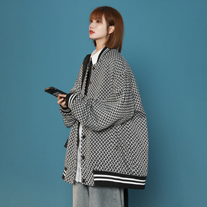 2025春装新款情侣夹克男士休闲针织外套棒球服 JK832-P75图片