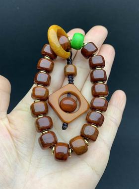 民族风雕刻老型桶珠跑环时来运转手串藏式经典文玩男女个性时尚