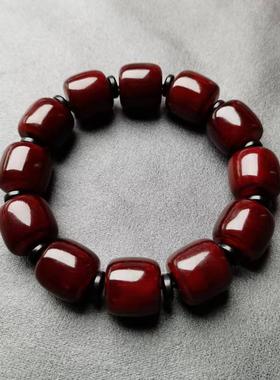 正宗带血丝西藏保真16桶珠手串