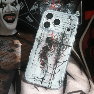 PlayGirl暗黑风极简小众imd双层磁吸手机壳适用iphone17promax苹果16pro原创15摇滚17保护套14plus全包边安卓