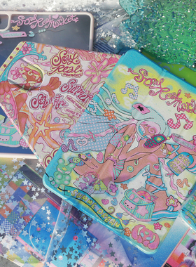 PlayGirll古早海滩辣妹适用ipadair7保护套2025新款苹果11代/10保护壳mini7平板pro11寸亚克力10.2Y折可拆分