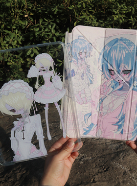 PlayGirll怪趣少女小众Y型磁吸可拆分适用iPad2025保护套新款Air6/7苹果iPad11保护壳亚克力平板Pro11寸mini7