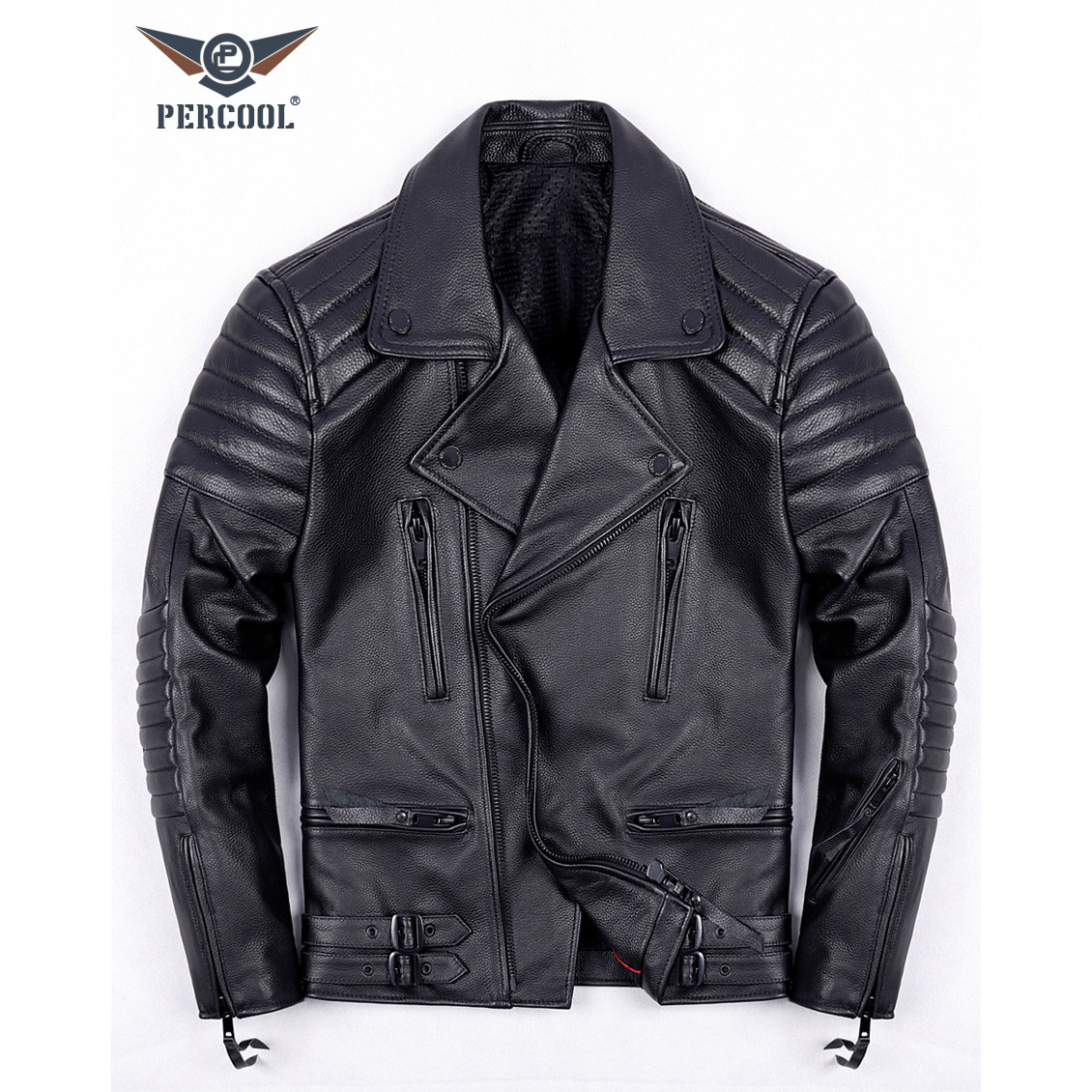 哈雷骑行机车服真皮皮衣男士头层牛皮摩托车皮夹克秋冬季短款外套