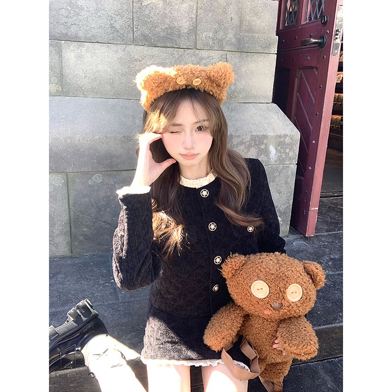 拼接小香上衣半身裙套装